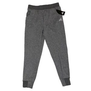 Adidas Sweatpants Grey Sparkle Glitter Girls Youth Size Medium 10/12 AK4464